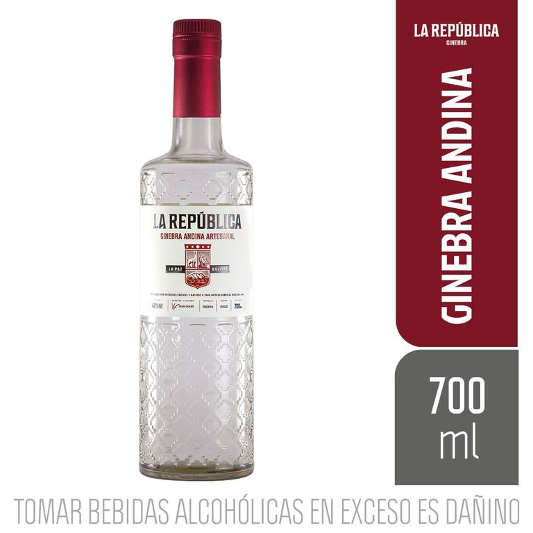 Ginebra Andino La República Botella 700 mL