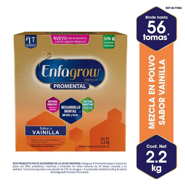Fórmula Infantil Enfagrow Promental Vainilla Caja 2.2 Kg