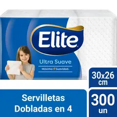 ELITE - Servilletas Dobladas En 4 Empaque 300 Und