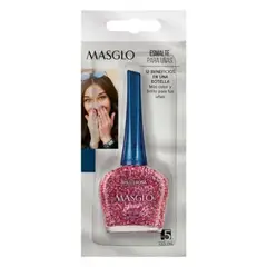 MASGLO - Esmalte Brillo Partículas Rosa Envase 13.5 mL