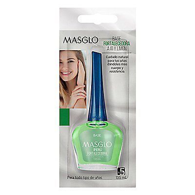 Base Fortalecedora para Uñas Masglo Ajo y Limón Envase 13.5 mL