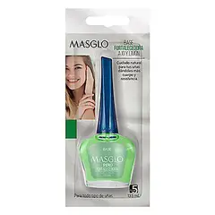 MASGLO - Base Fortalecedora para Uñas Masglo Ajo y Limón Envase 13.5 mL