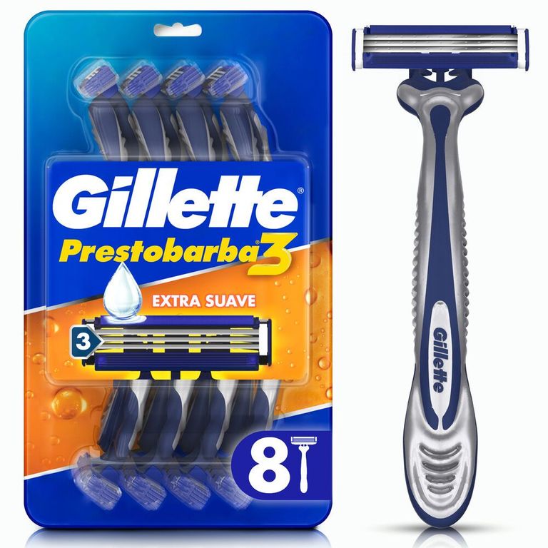 Máquina de Afeitar Gillette Prestobarba3 Confort Gel Empaque 8 Und