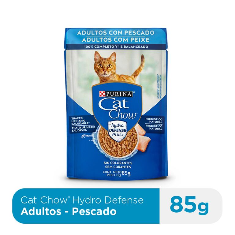 Alimento Húmedo Gatos Adultos Cat Chow Pescado Doypack 85 g