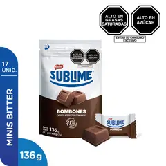 SUBLIME - Bombón Bitter con Maní Doypack 17 Und