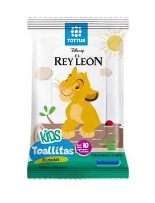 Toallitas Húmedas Tottus Kids Rey León Empaque 10 Und