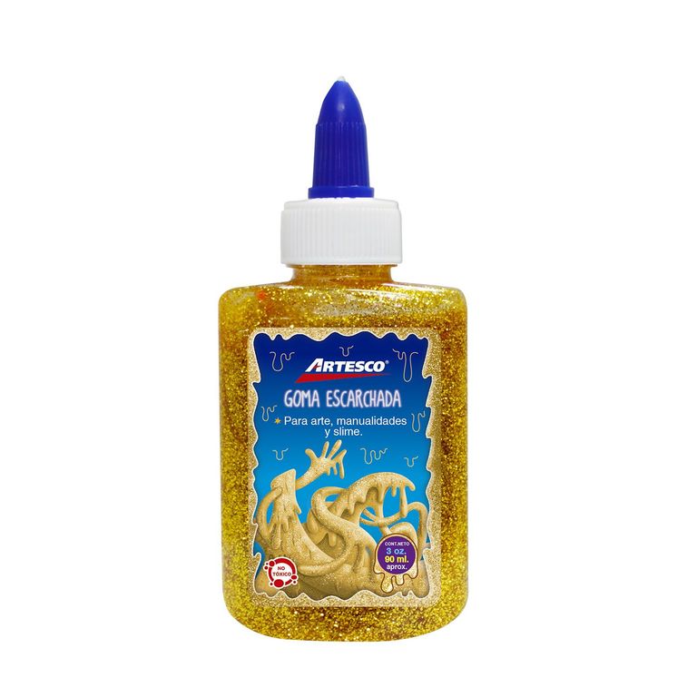 Goma Artesco Con Escarcha Dorada Envase 3 oz