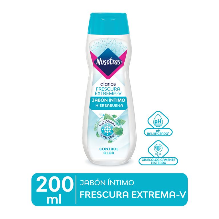 Jabón Íntimo Nosotras Frescura Extrema Envase 200 mL