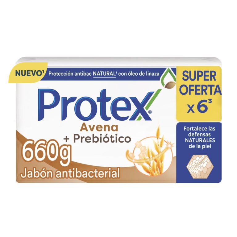 Jabón en Barra Protex Antibacterial Avena Sixpack 660 g