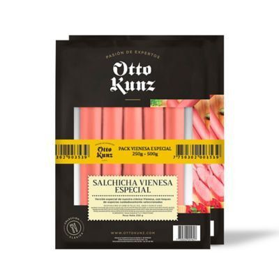 Pack Salchicha Especial Vienesa Otto Kunz 500 g + 250 g