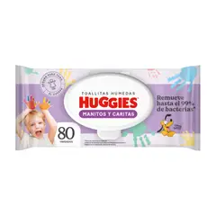 HUGGIES - Toallitas Húmedas Huggies Manito y Carita Empaque 80 Und