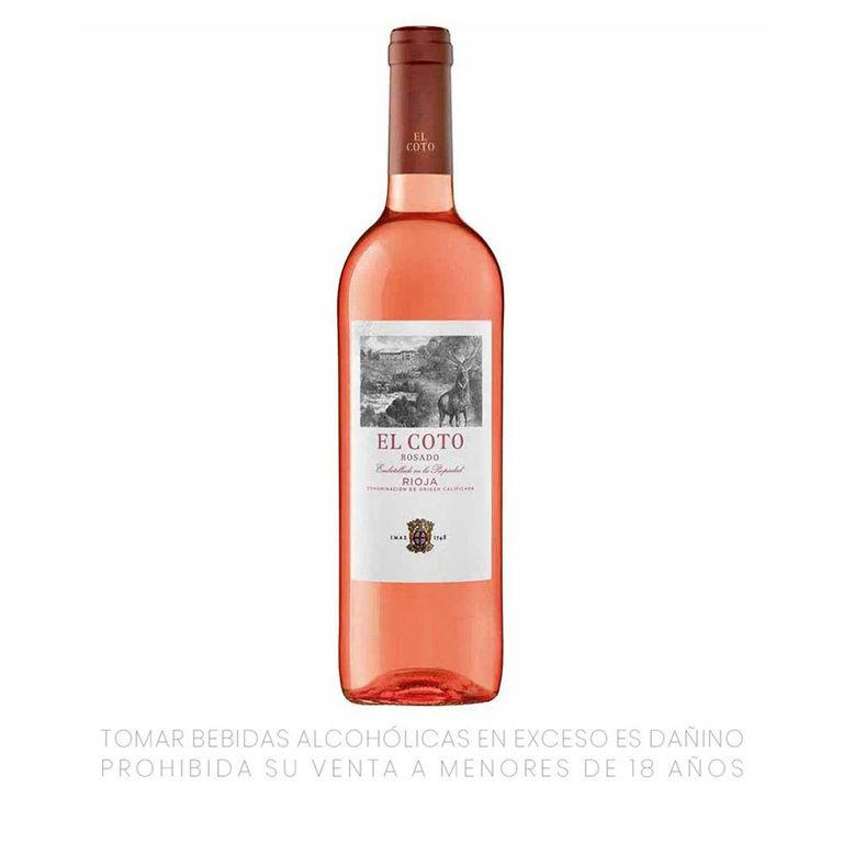 Vino Rosado El Coto Botella 750 mL
