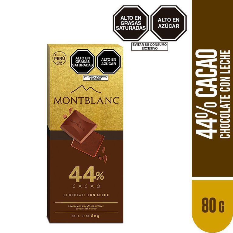 Chocolate en Barra Montblanc con Leche Caja 80 g