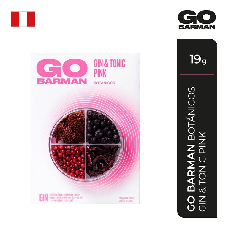 Botánicos Go Barman Gin & Tonic Pink Envase 19 g
