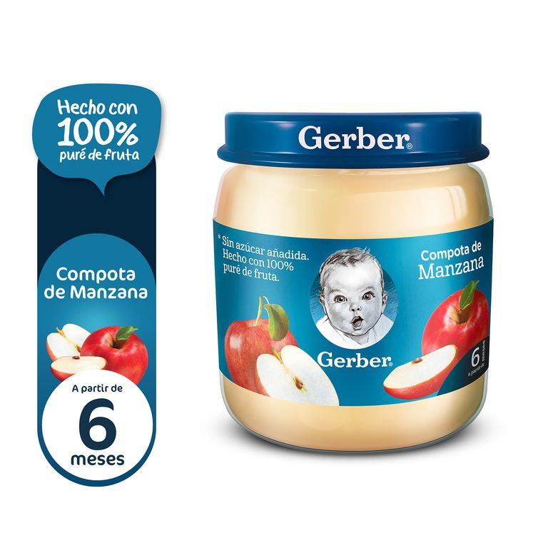 Compota de Manzana 6 Meses Gerber Envase 113 g