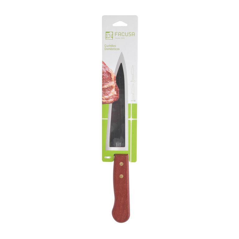 Cuchillo Doméstico Acero Inoxidable Con Mango De Madera 8"