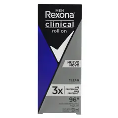 REXONA - Antitranspirante Roll On Rexona Clinical Men Envase 50 mL