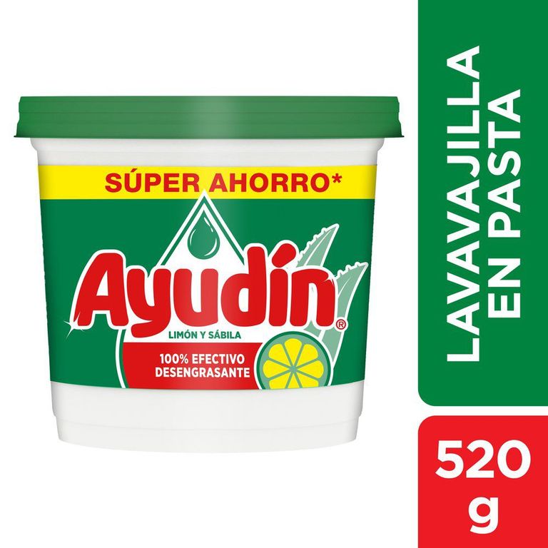 Lavavajilla en Pasta Ayudín Limón Envase 520 g