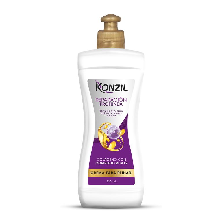 Crema para Peinar Konzil Colágeno + Complejo Vitamina B12 Envase 230 mL