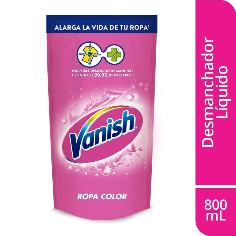 Quitamanchas Líquido Vanish Ropa Color Doypack 800 mL