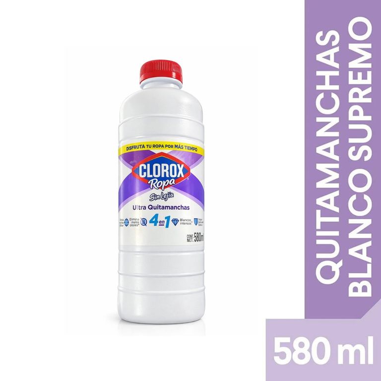 Quitamanchas Líquido Clorox Ropa Blanca Botella 580 mL