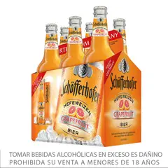 SCHOFFERHOFER - Cerveza Trigo Schofferhofer Toronja Sixpack Botella 330 mL