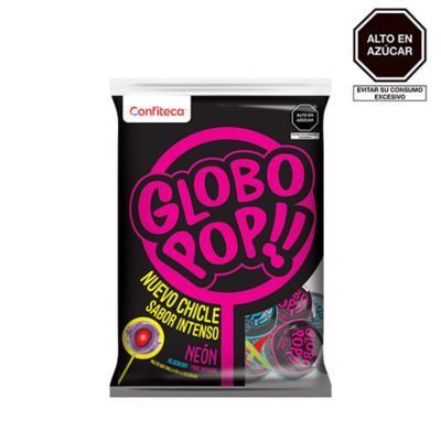 Chupetín Globo Pop Neon Bolsa 432 g