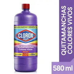 CLOROX - Quitamanchas Ropa Colores Vivos Sín Lejía Botella 580 ml