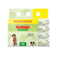 HUGGIES - Toallitas Húmedas Limpieza Pack 4 Empaques 48 Und