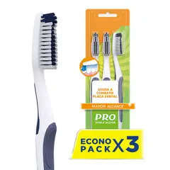 PRO - Cepillo Dental Oral B Doble Acción Empaque 3 Und