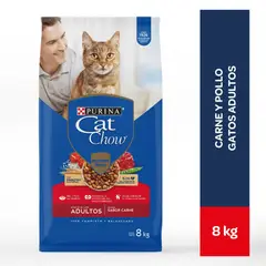 CAT CHOW - Comida para Gatos Adulto Sabor Carne 8 kg