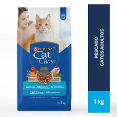 CAT CHOW - Comida para Gatos Adultos Sabor Pescado 1 kg