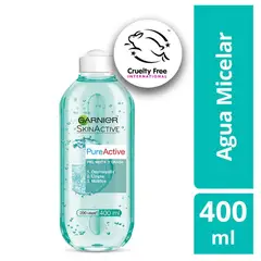 GARNIER - Agua Micelar Garnier Skin Active Pure Piel Mixta a Grasa Envase 400 mL