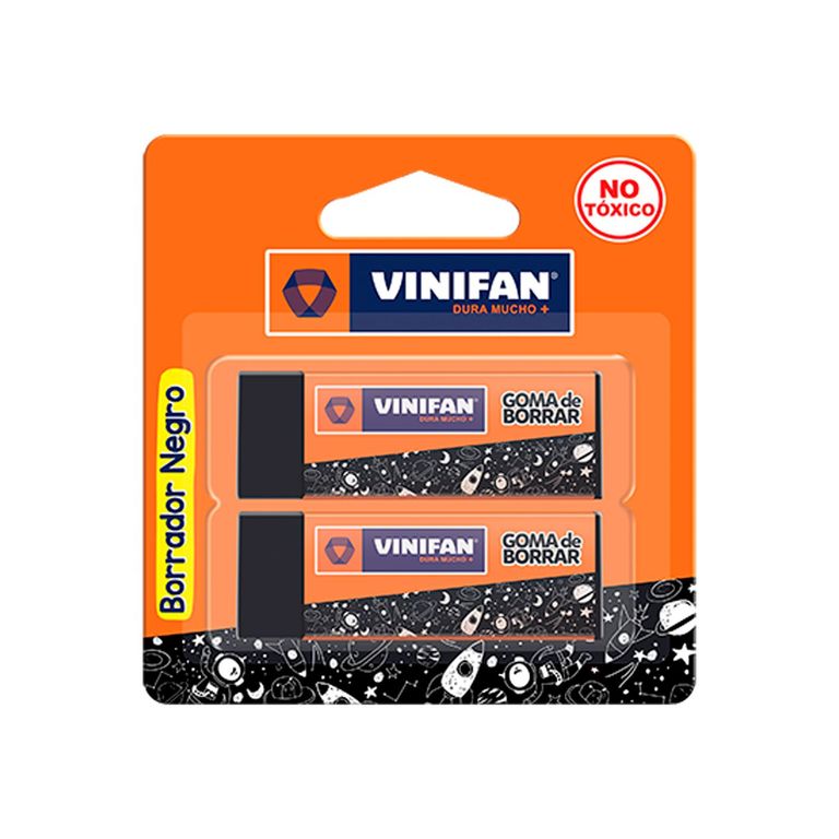 Borrador Vinifan Color Negro Grande Empaque 2 Und