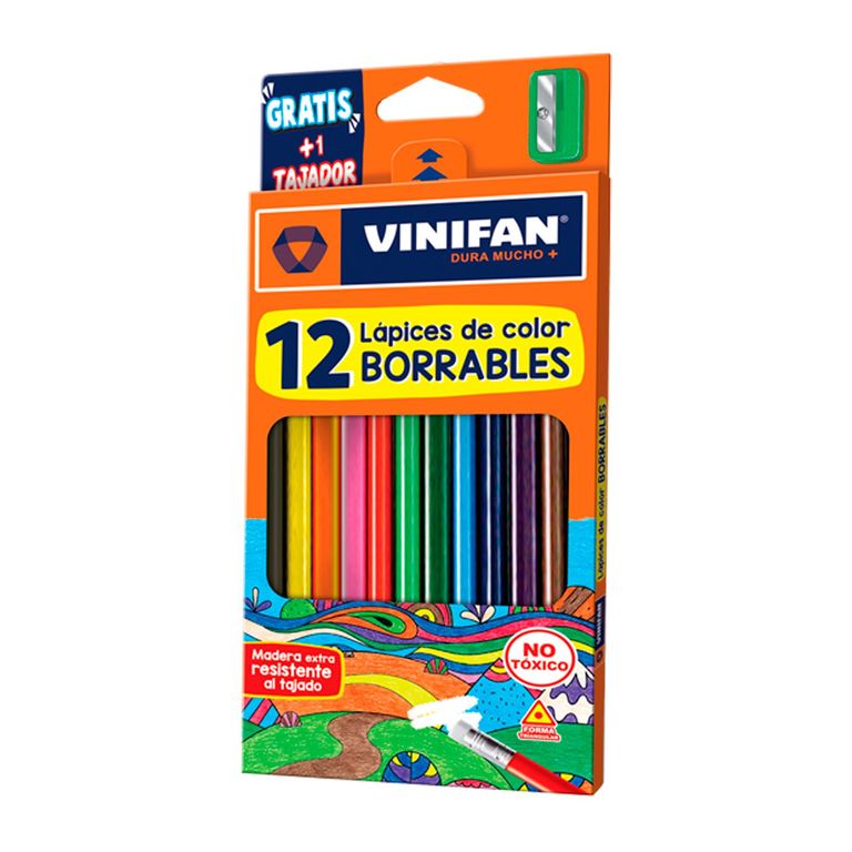 Colores Vinifan Borrables Empaque 12 Und