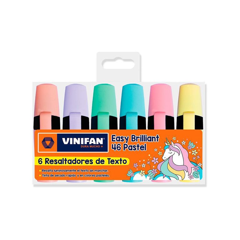 Resaltadores Vinifan Easy 46 Pastel Empaque 6 Und