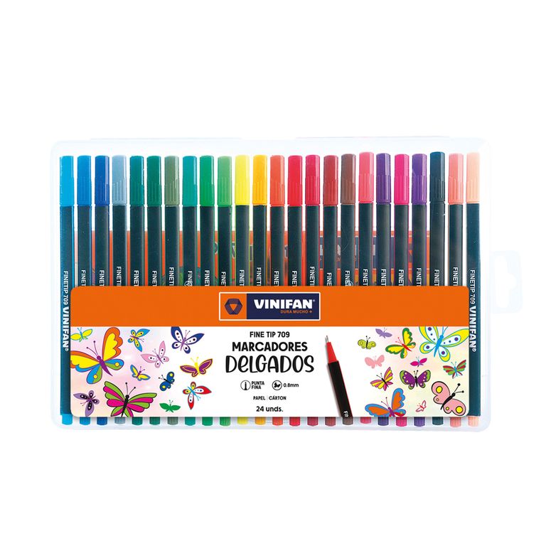 Marcador Vinifan Fine Tip 709 Estuche 24 Und