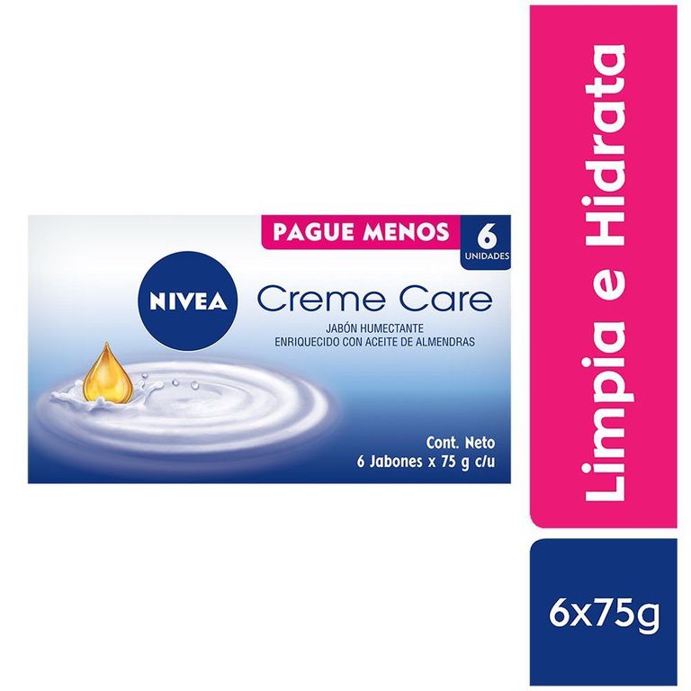 Jabón Nivea Creme Care Empaque 6 Und