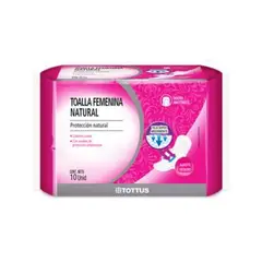 TOTTUS - Toallas Higiénicas Protección Natural Empaque 10 Und
