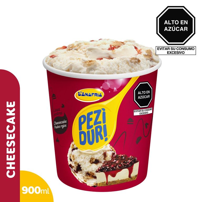 Helado Donofrio Peziduri Cheesecake Frutos Rojos Pote 900 mL