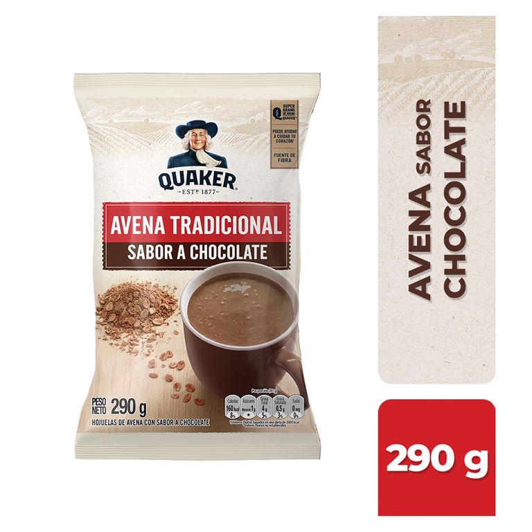 Avena Quaker Tradicional Chocolate Bolsa 290 g