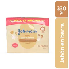 JOHNSONS BABY - Pack Jabón Barra Avena Empaque 330 g