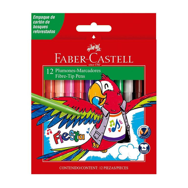 Plumones Faber Castell Fiesta 45 Caja 12 Und