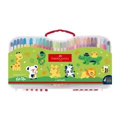 FABER CASTELL - Plumones Faber Castell Fiesta 45 Estuche 60 Und