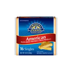 CRYSTAL FARMS - Queso Americano en Láminas Crystal Farms Empaque 340 g