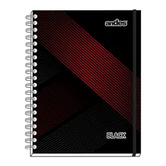 ANDES - Cuaderno Espiral Andes Cuadriculado Tapa Dura Black A4 160 Hojas
