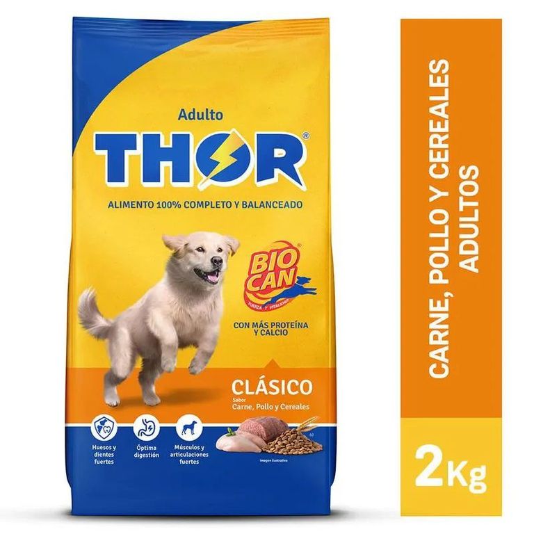 Alimento Seco Perros Adultos Thor Clásico Bolsa 2 Kg