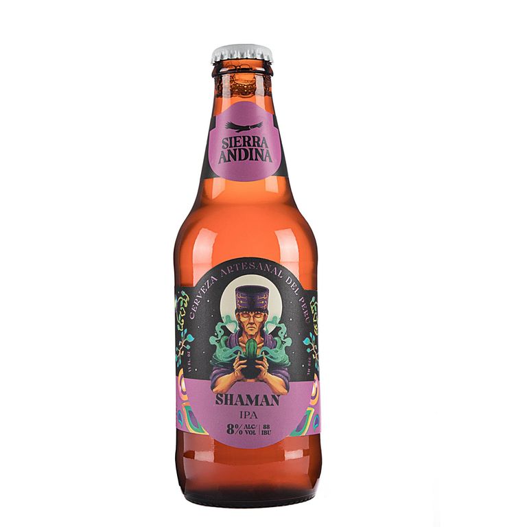Cerveza Artesanal Sierra Andina Shaman Ipa Botella 330 mL