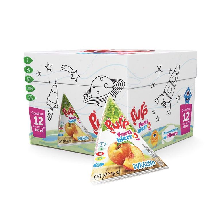 Bebida Pulp Forti Hierro Pack 12 Cajas 145 mL