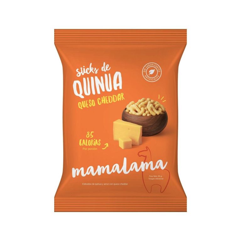 Sticks Mamalama Quinua y Queso Cheddar Bolsa 80 g